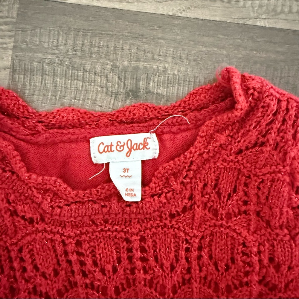 Cat & Jack Red and White Kids Dress Set - Picture 6 of 10